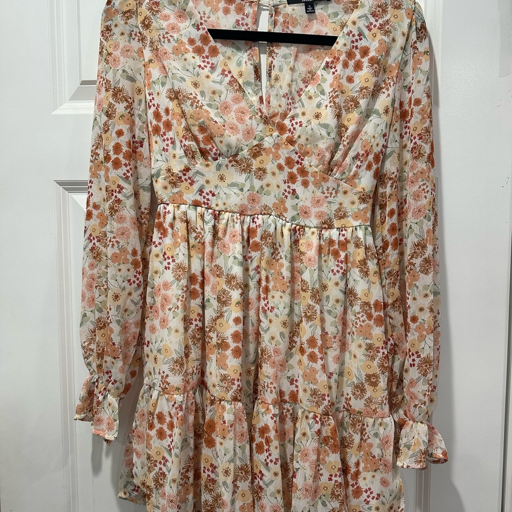 Papaya Floral Dress